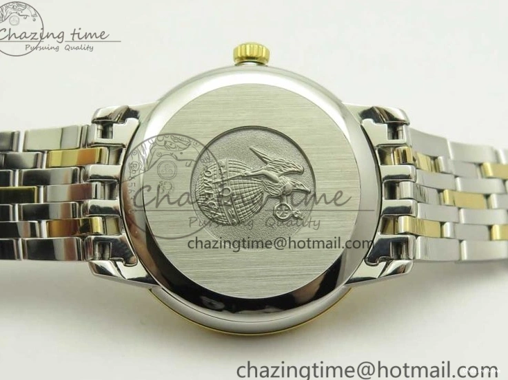 0106 Attractive De Ville Prestige Ladies 32.7mm SS MKF 1:1 Best Edition White Dial Roman Markers on SS YG Bracelet MIYOTA 7965